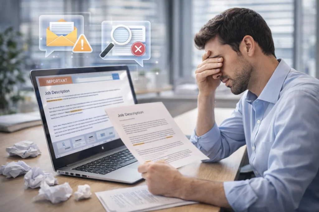 A candidate makes a mistake when applying